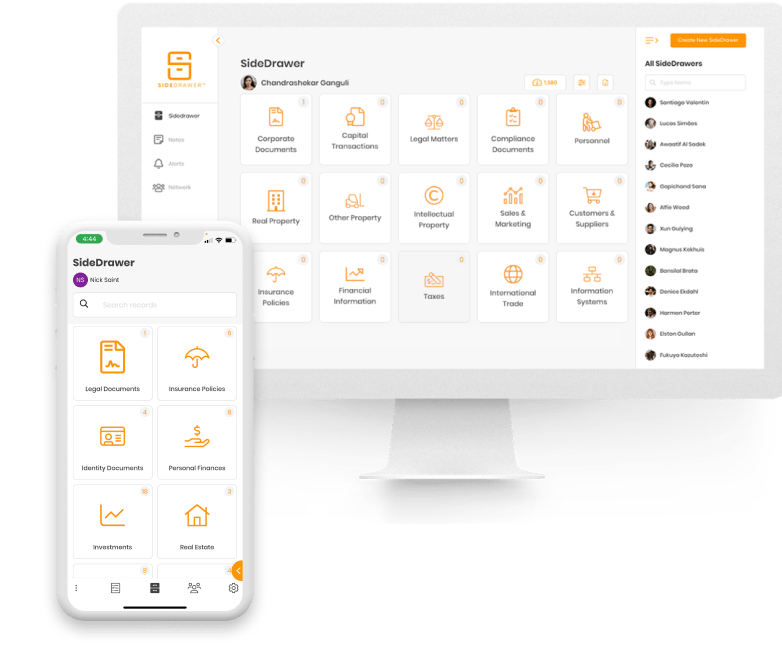 Helping It Admin Support Sidedrawer Collaborative Digital Vault - Premium Dark Background Gallery - High Resolution